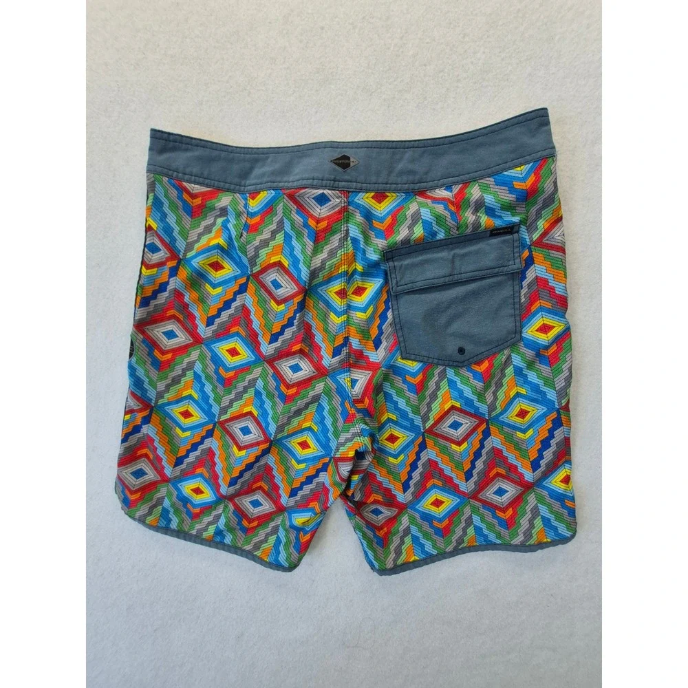 O'Neill Hyperfreak Board Shorts Geometric Print Multi Color Men's 33